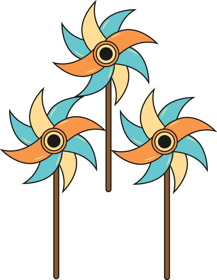 Summer Beach Stickers with Cartoon Design. vector