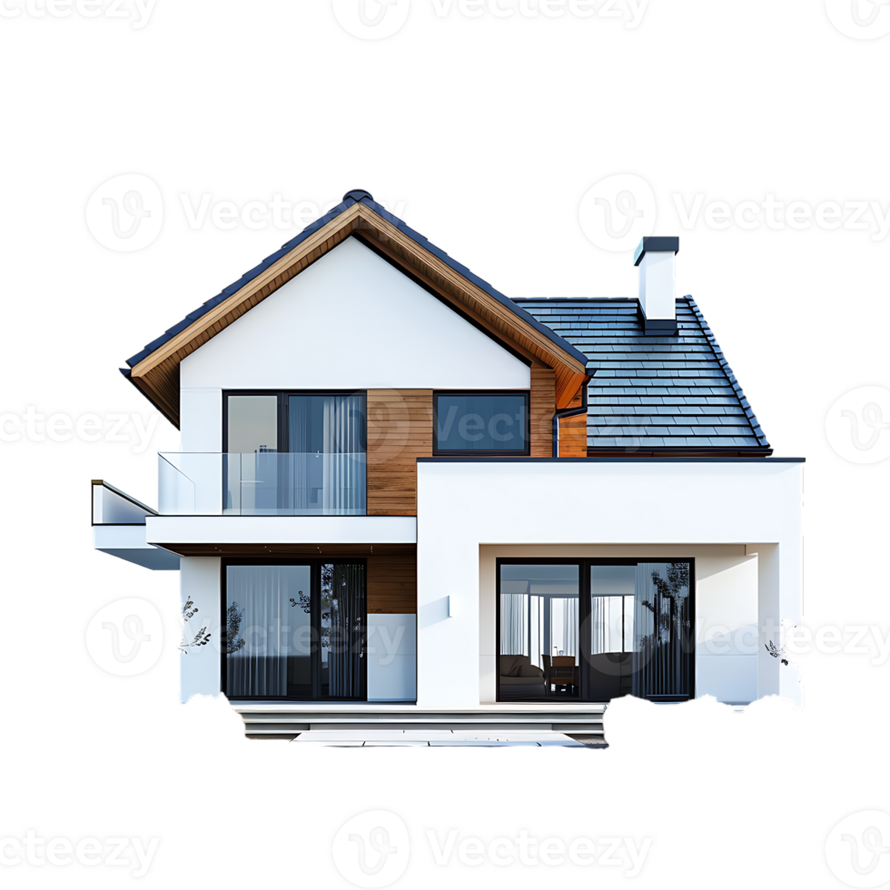modern Haus, isoliert gegen ein transparent Hintergrund png