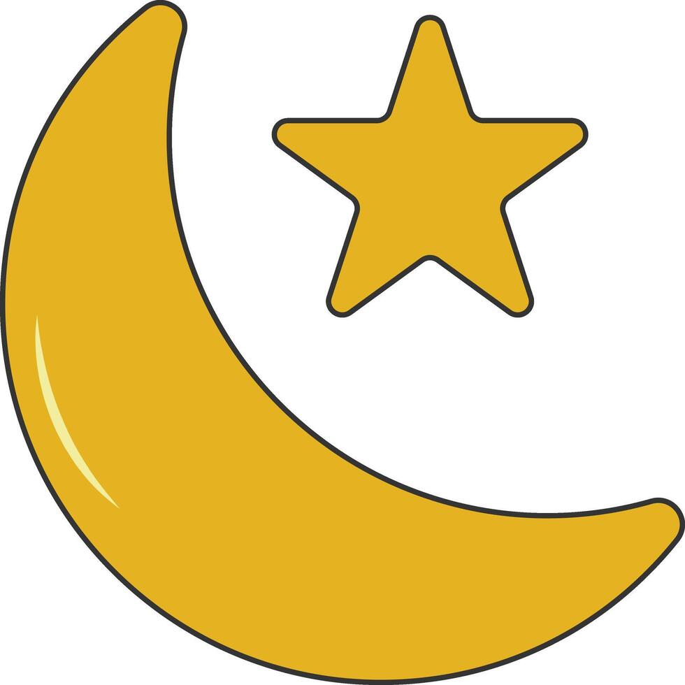Ramadan Kareem Doodle Clipart. with Flat Design Style. Isolated on White Background. vector