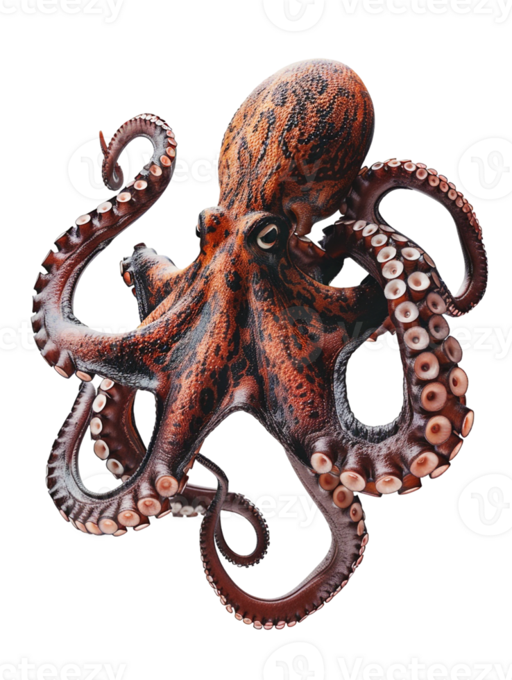 Octopus, isolated against a transparent background png