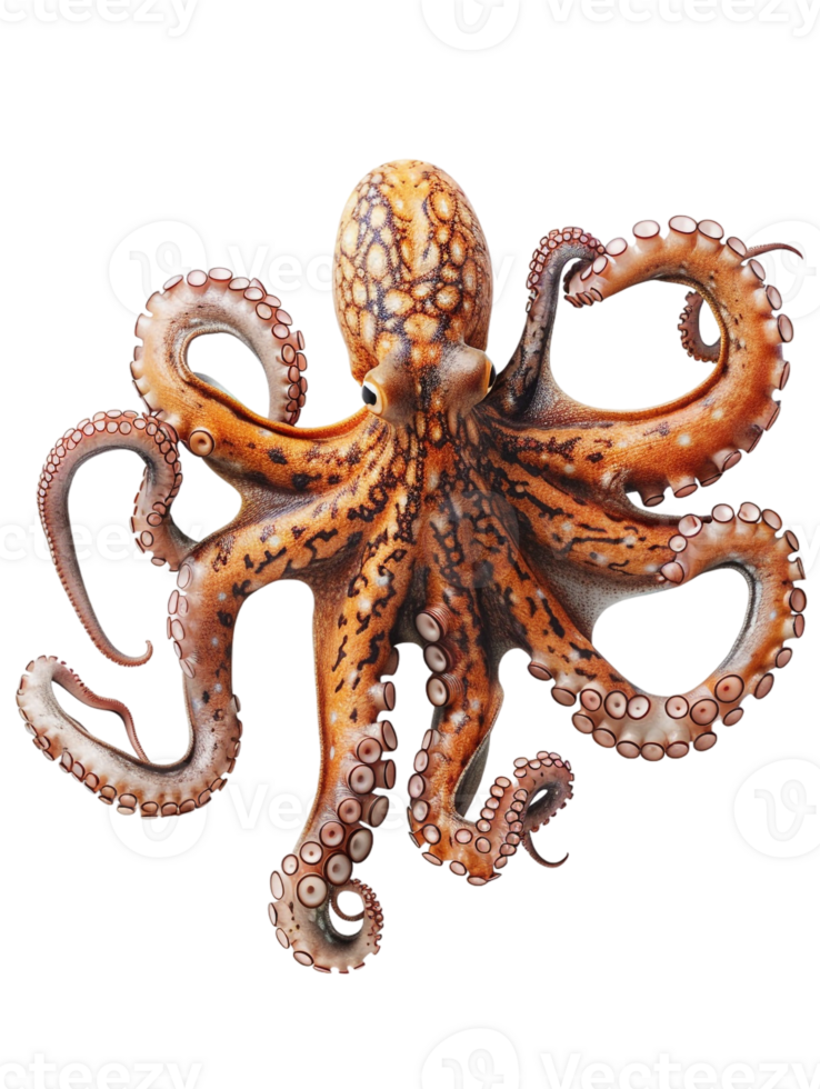 Octopus, isolated against a transparent background png
