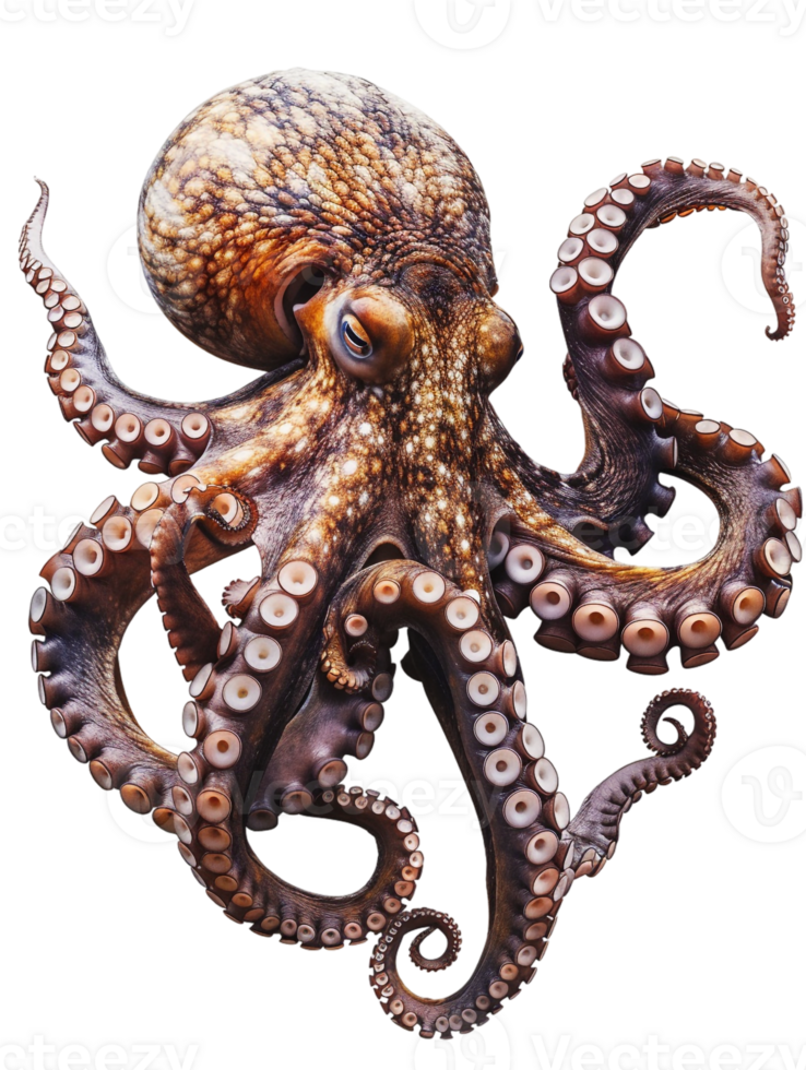 Octopus, isolated against a transparent background png