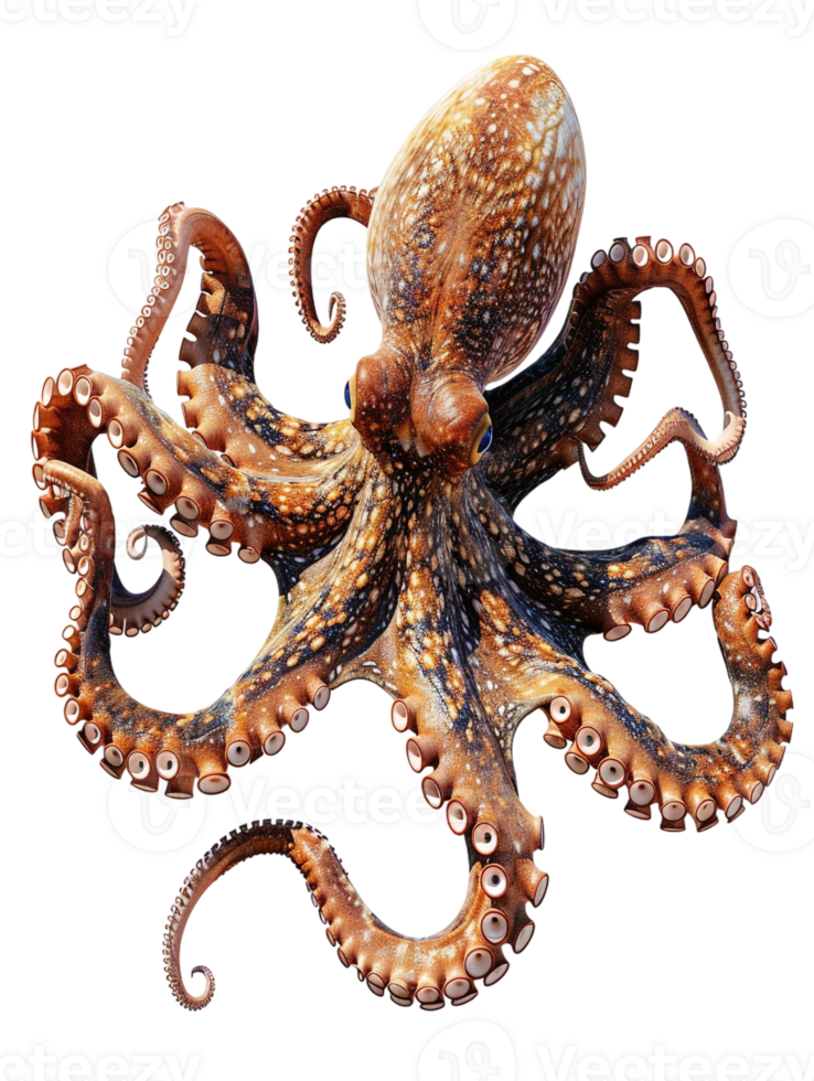 Octopus, isolated against a transparent background png