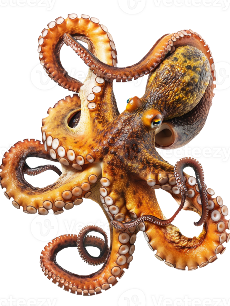 Octopus, isolated against a transparent background png
