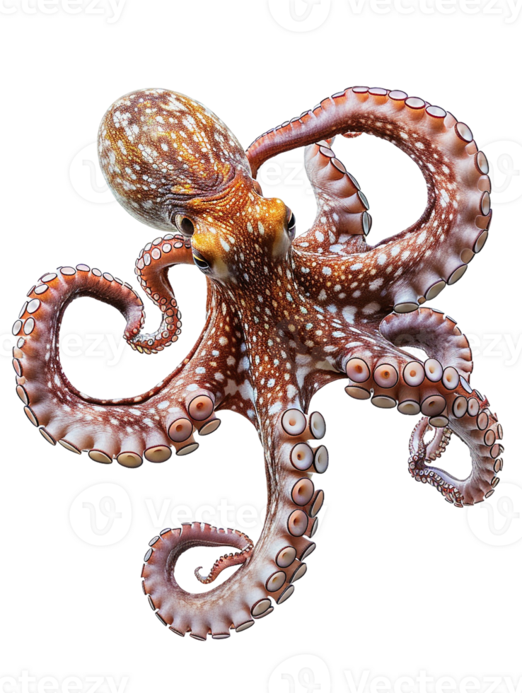 Octopus, isolated against a transparent background png