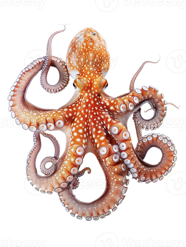Octopus, isolated against a transparent background png