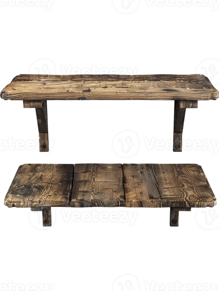 old-fashioned wooden shelf, set against a plain transparent background png