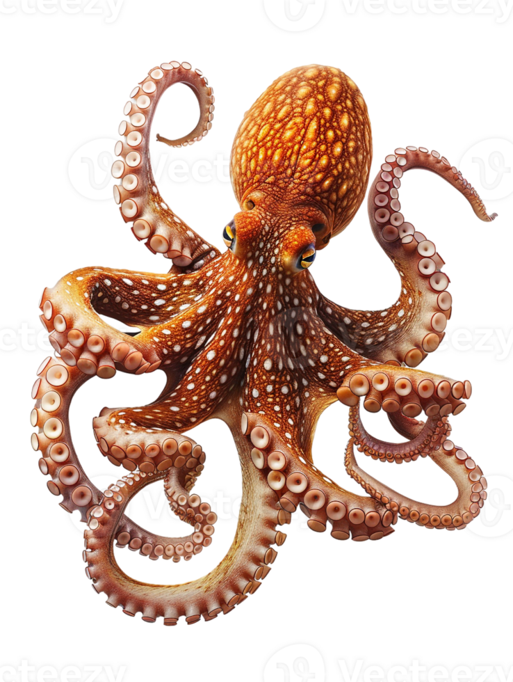 Octopus, isolated against a transparent background png