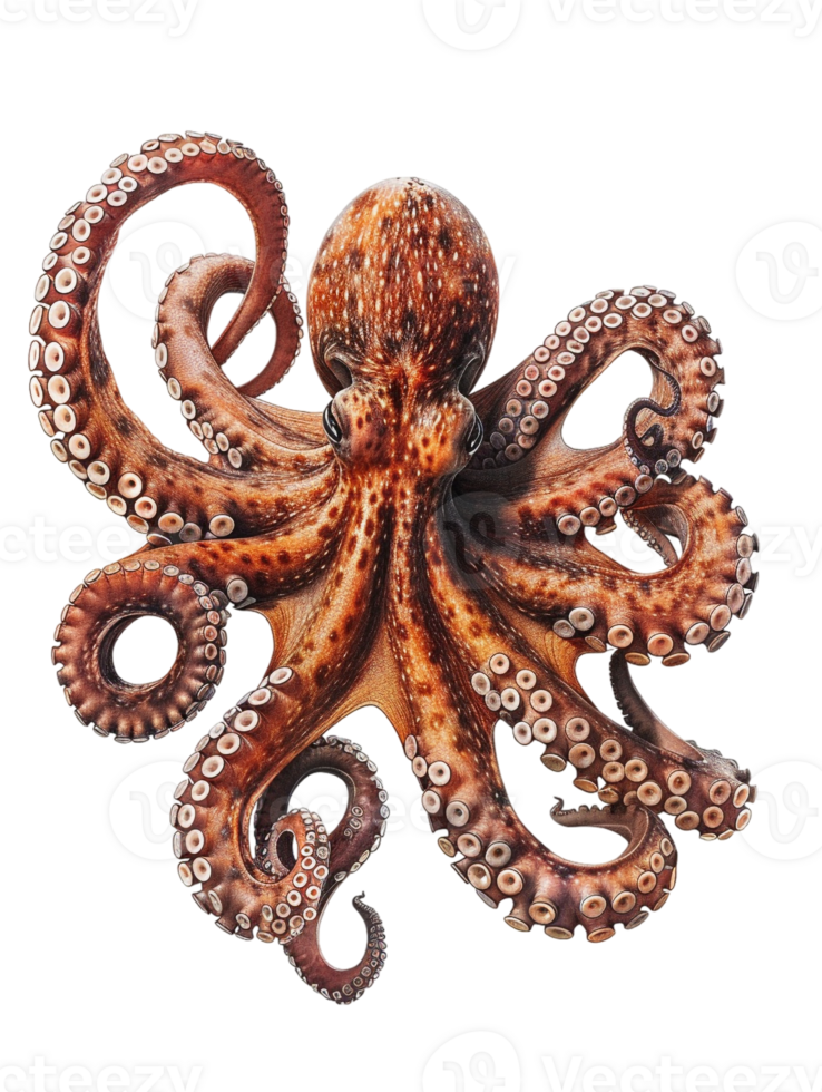 Octopus, isolated against a transparent background png