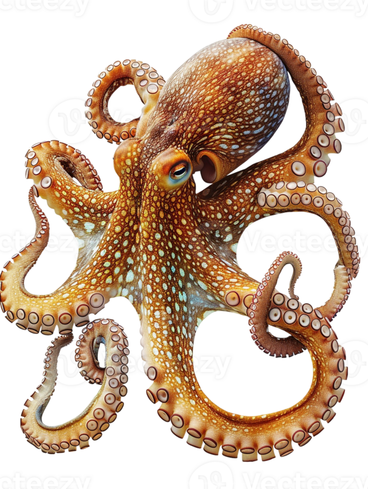 Octopus, isolated against a transparent background png