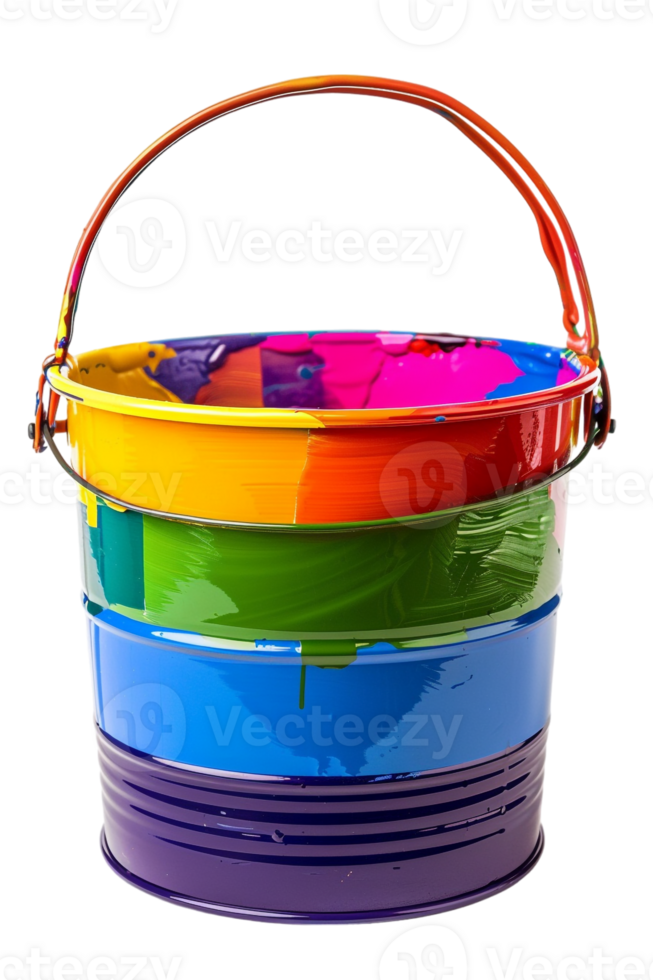 Paint bucket isolated against transparent background png
