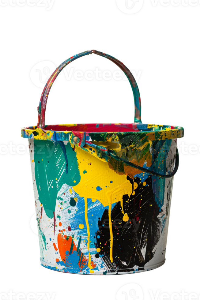 Paint bucket isolated against transparent background png