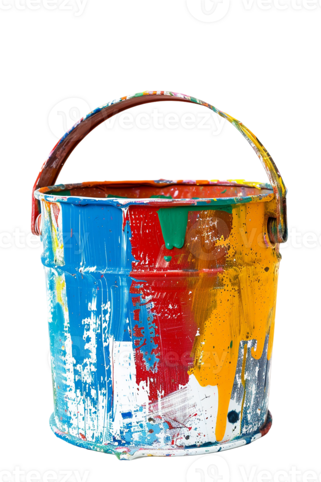 Paint bucket isolated against transparent background png