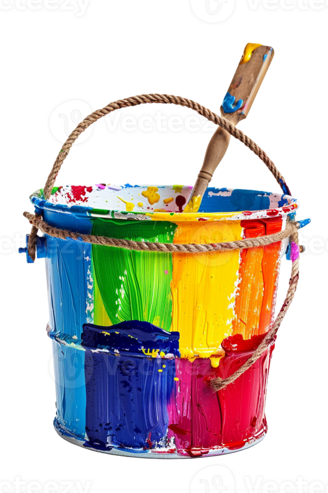 Paint bucket isolated against transparent background png