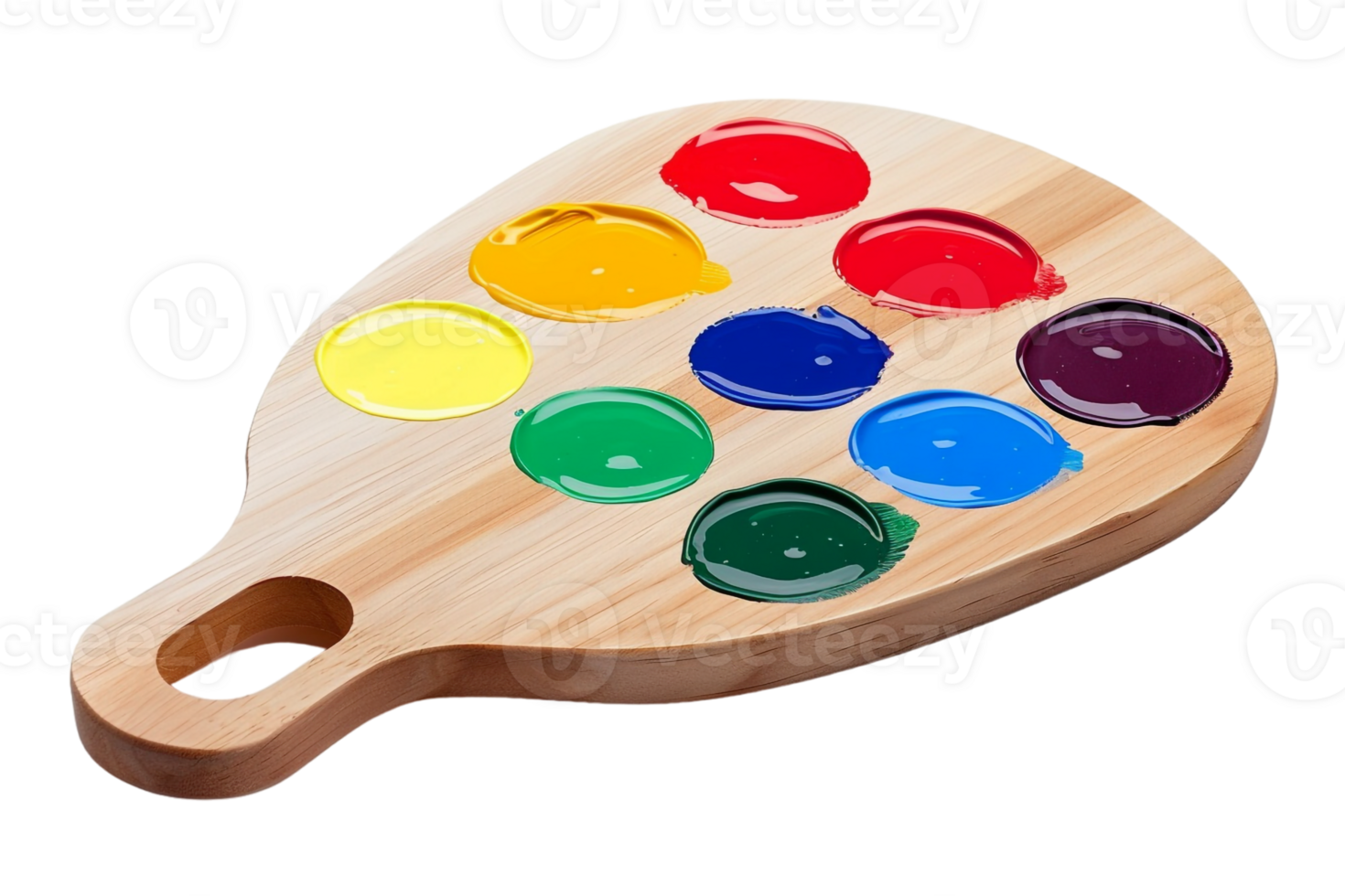 Painting palette isolated against a transparent background png