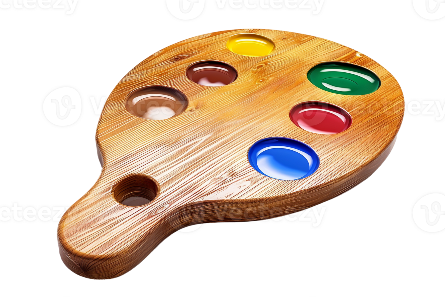 Painting palette isolated against a transparent background png