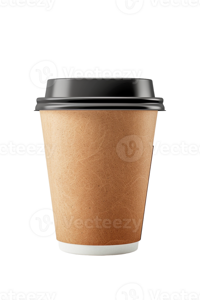 paper coffee cup intended for mockup purposes, isolated against a transparent background png