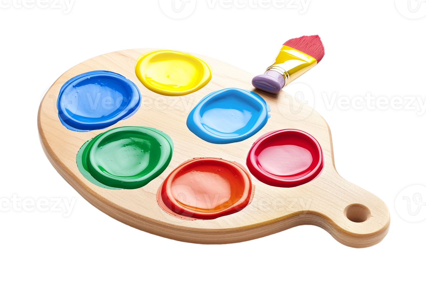 Painting palette isolated against a transparent background png