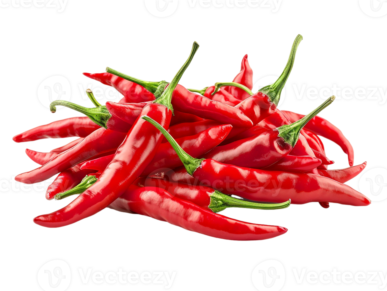 pile of chili peppers isolated against a transparent background png