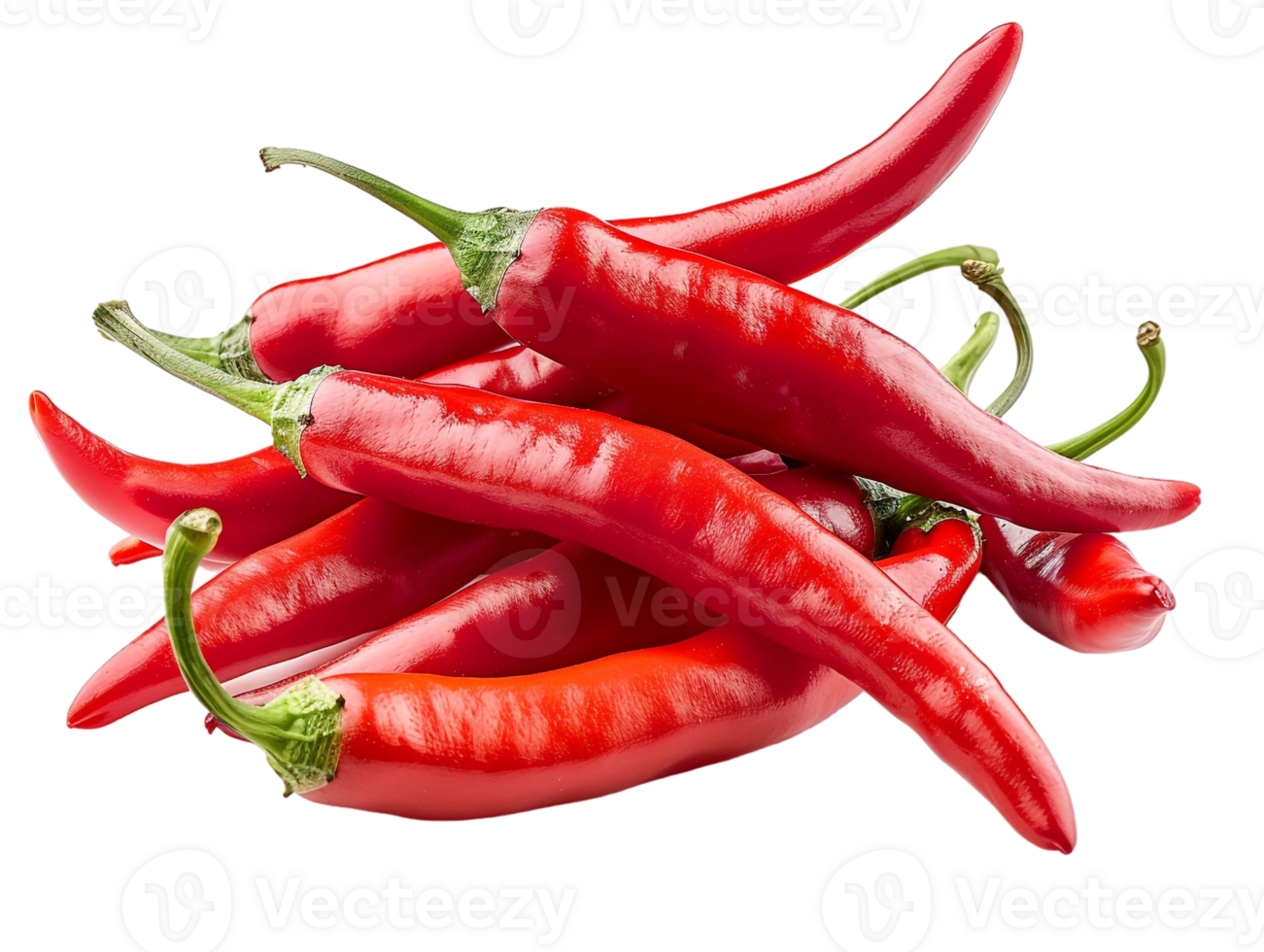 pile of chili peppers isolated against a transparent background png