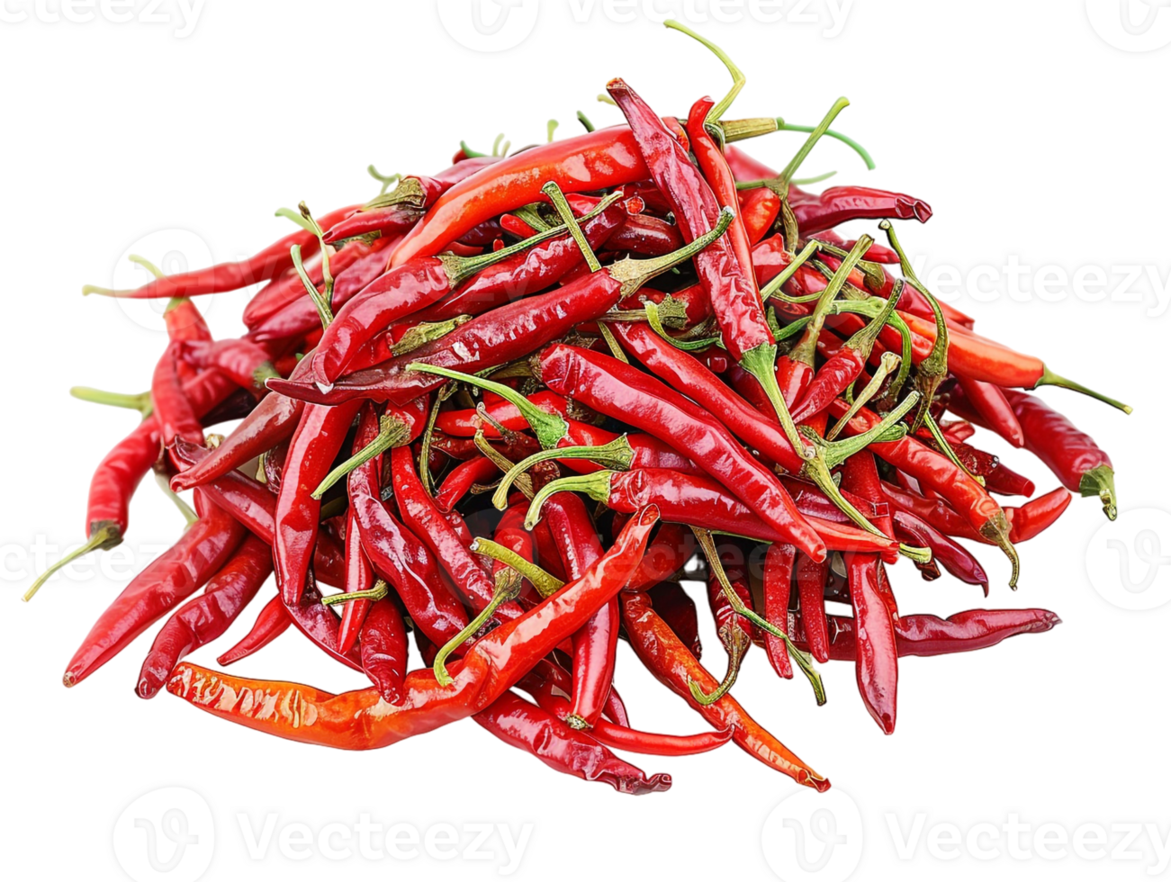 pile of chili peppers isolated against a transparent background png