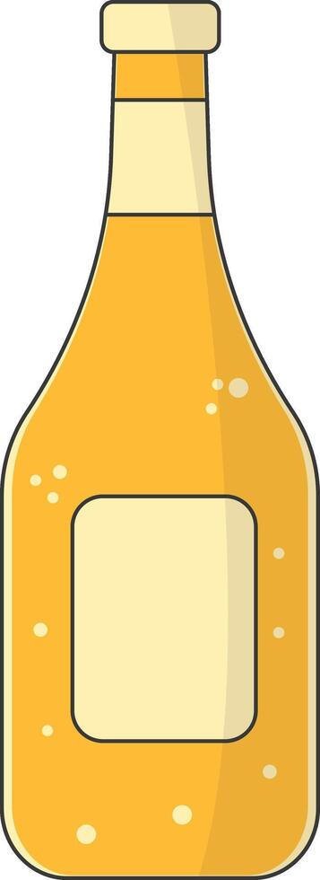Beer Glass Illustration. Isolated on White Background. with Simple Design. vector