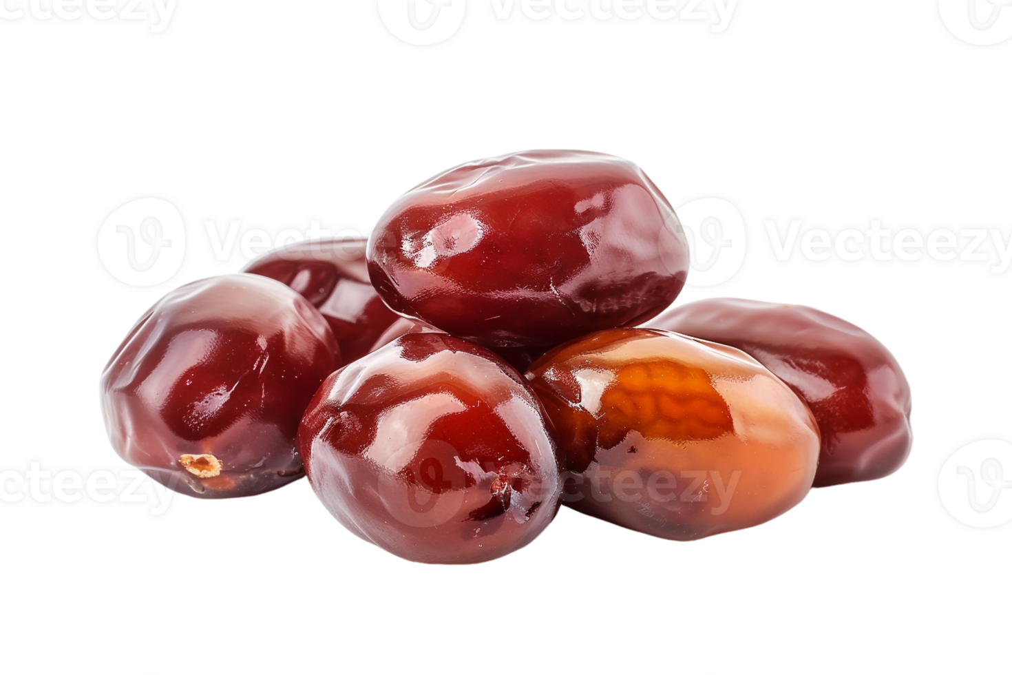 Pile of dates fruit, isolated against a transparent background png
