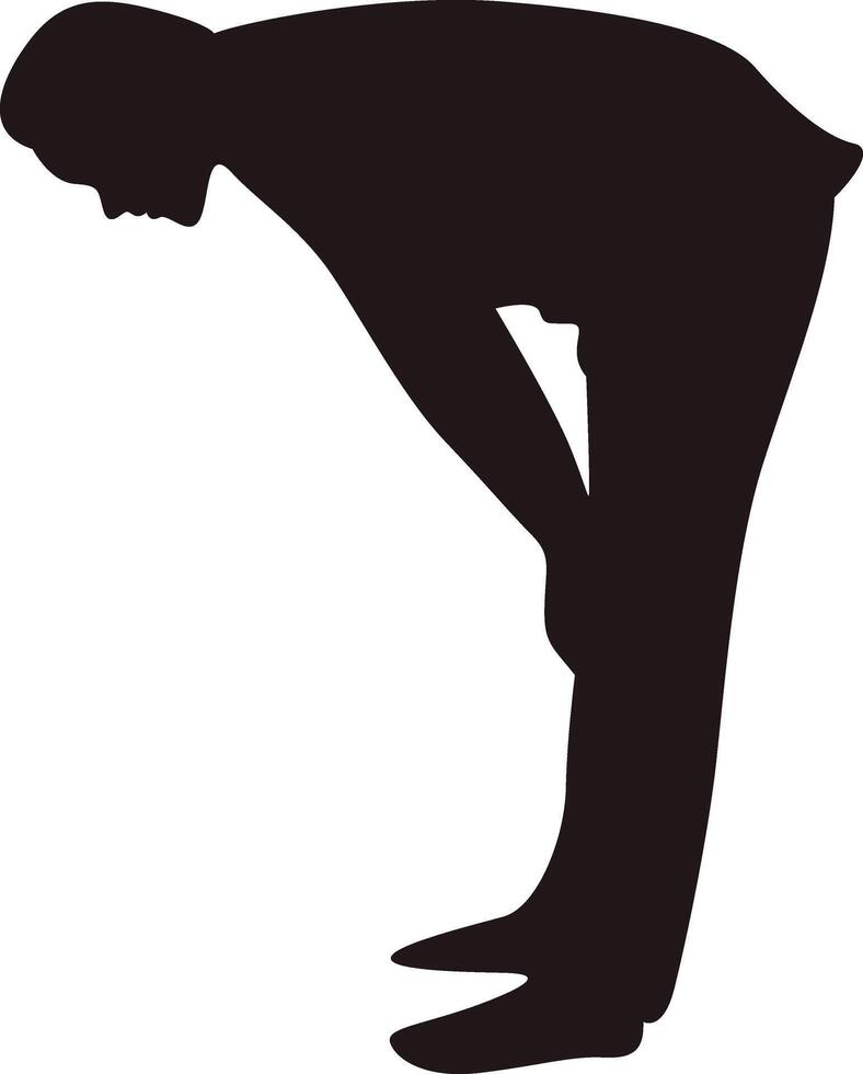 Muslim Prayer Silhouette. Isolated Illustration with Simple Design. vector