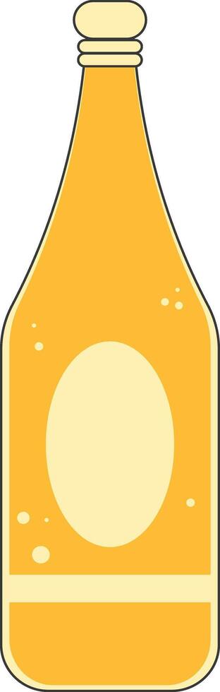 Beer Glass Illustration. Isolated on White Background. with Simple Design. vector