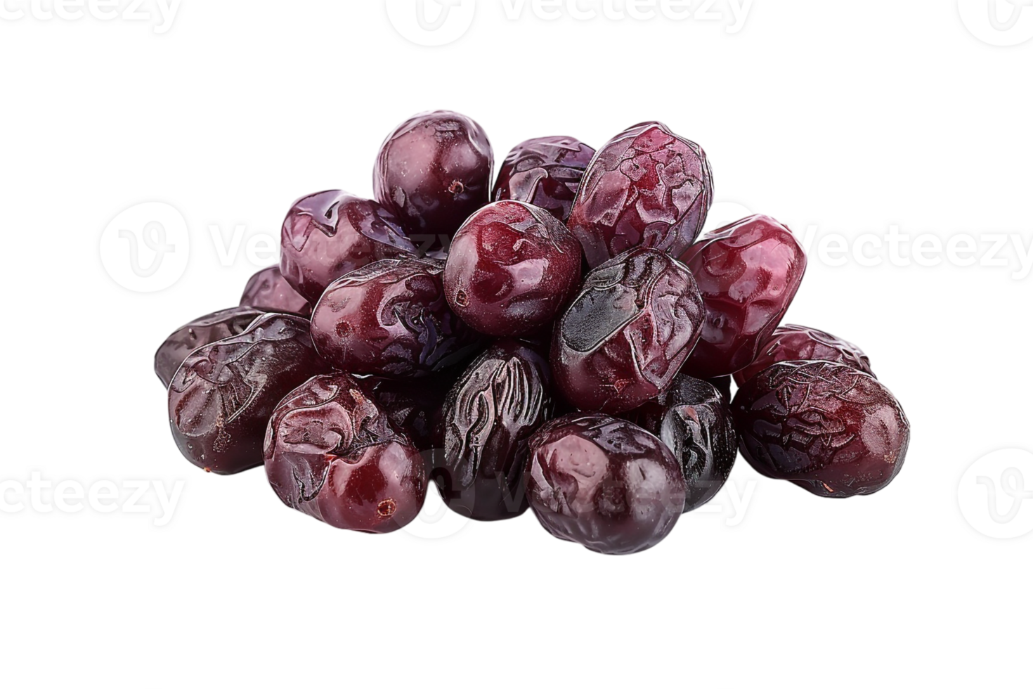 Pile of dates fruit, isolated against a transparent background png