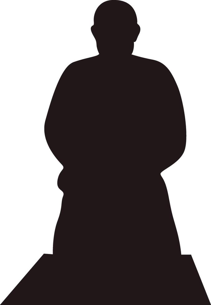 Muslim Prayer Silhouette. Isolated Illustration with Simple Design. vector