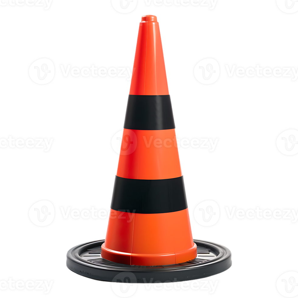 traffic cone isolated on a transparent background png
