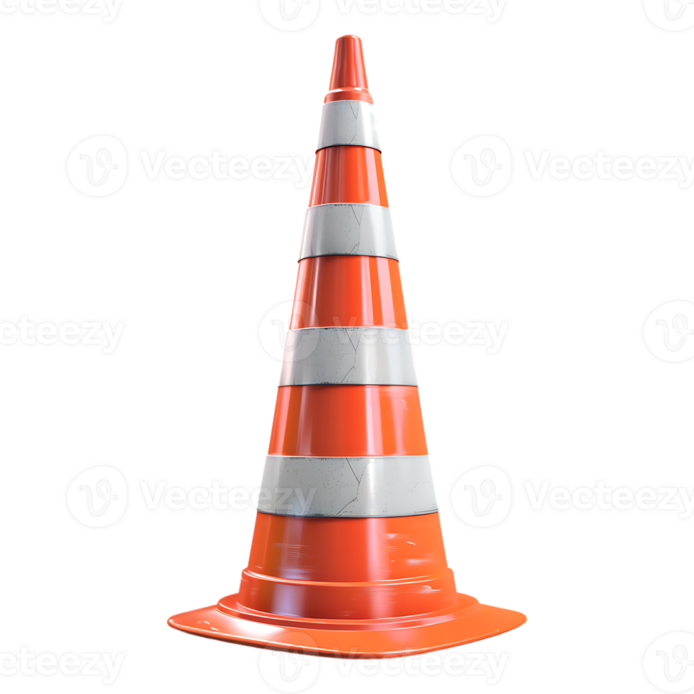 traffic cone isolated on a transparent background png