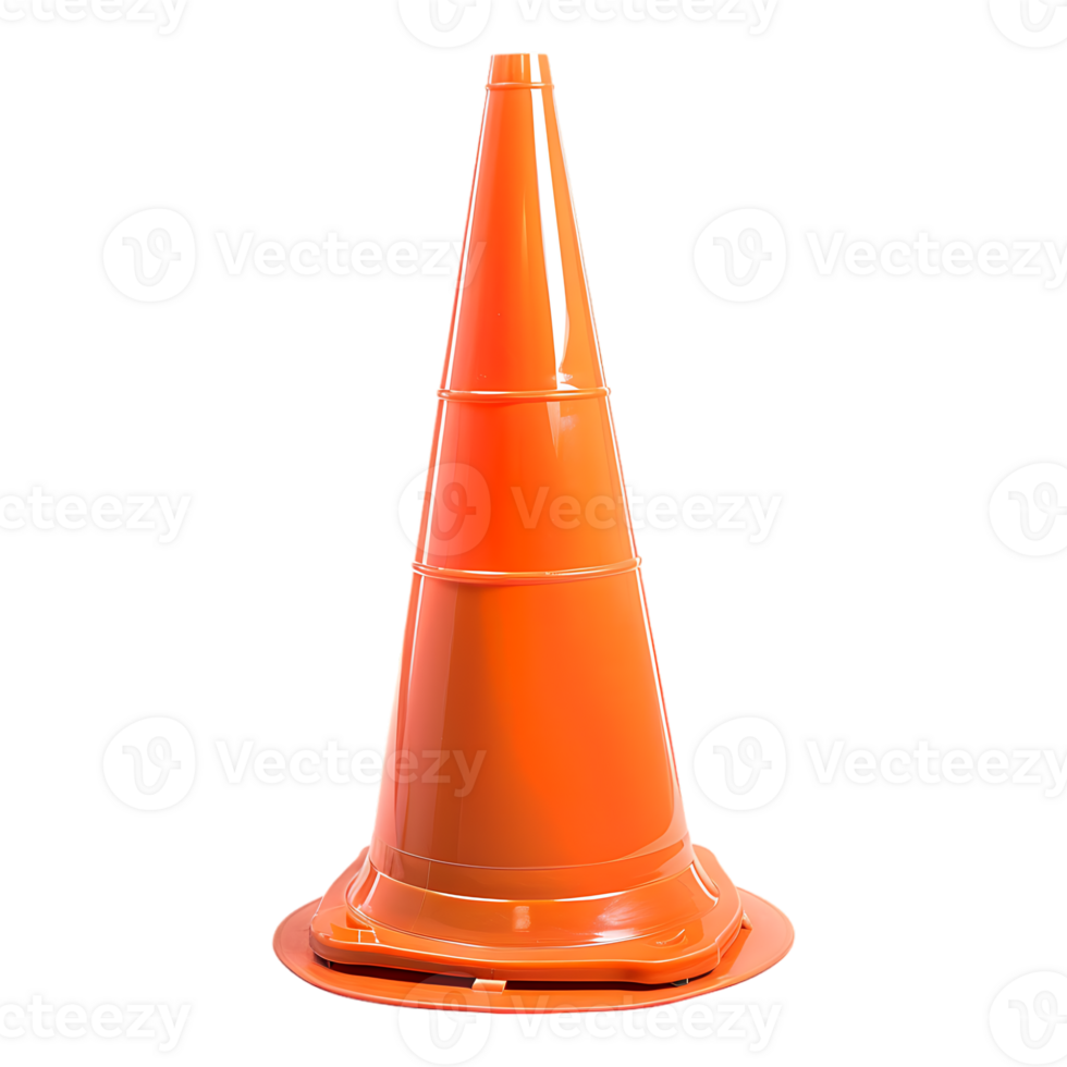 traffic cone isolated on a transparent background png