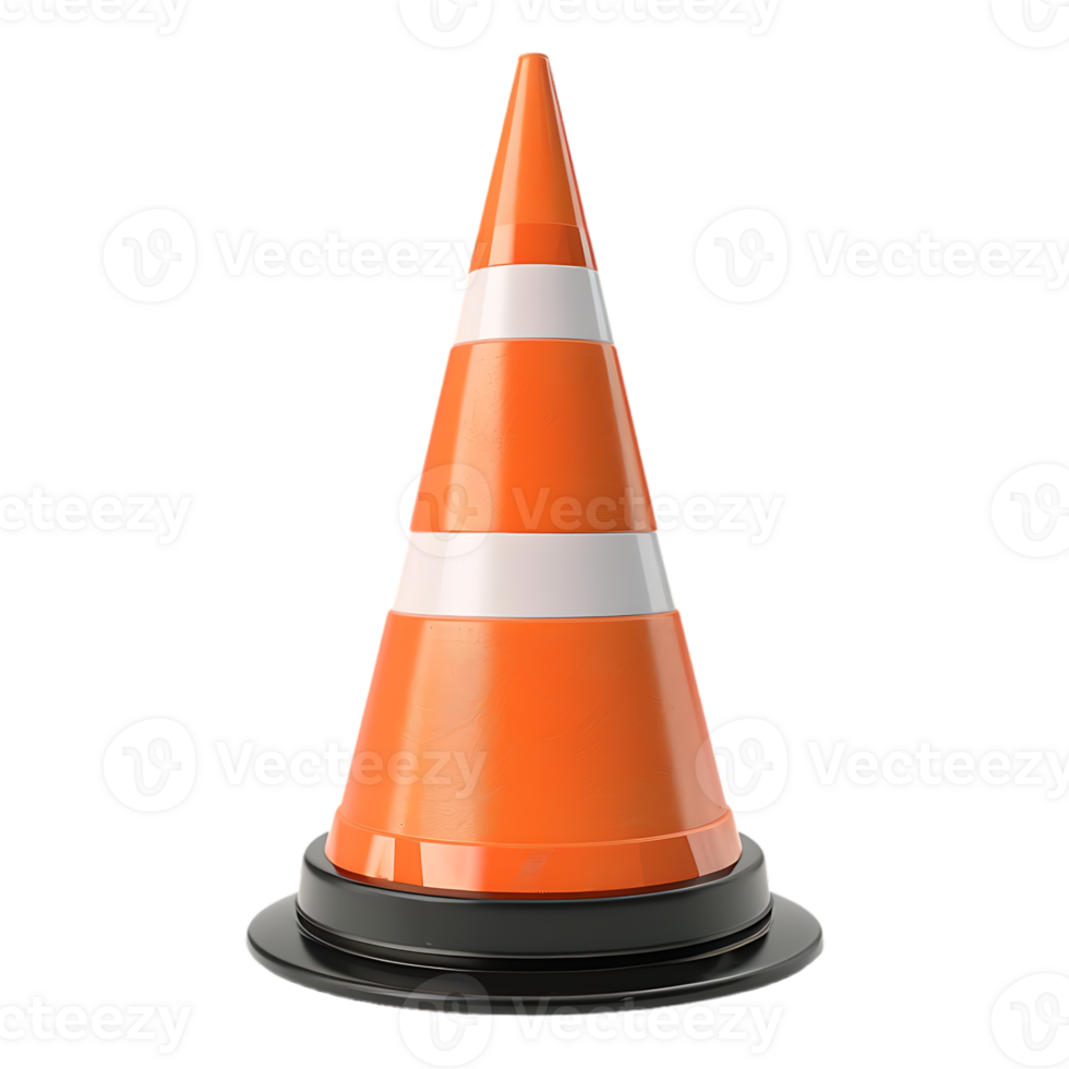 traffic cone isolated on a transparent background png