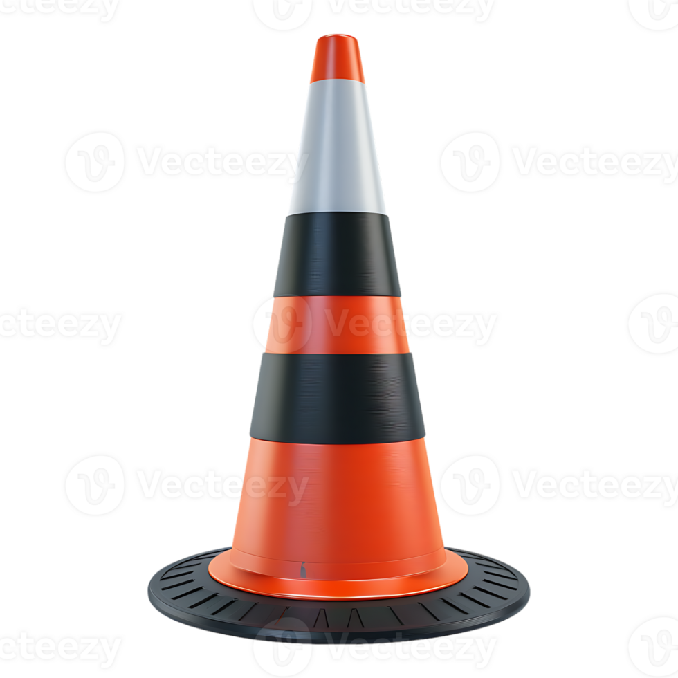 traffic cone isolated on a transparent background png