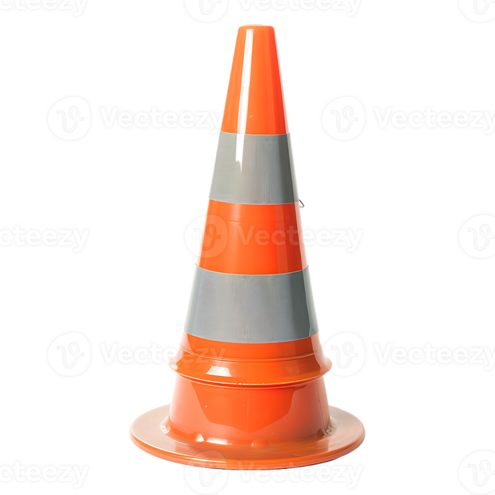 traffic cone isolated on a transparent background png