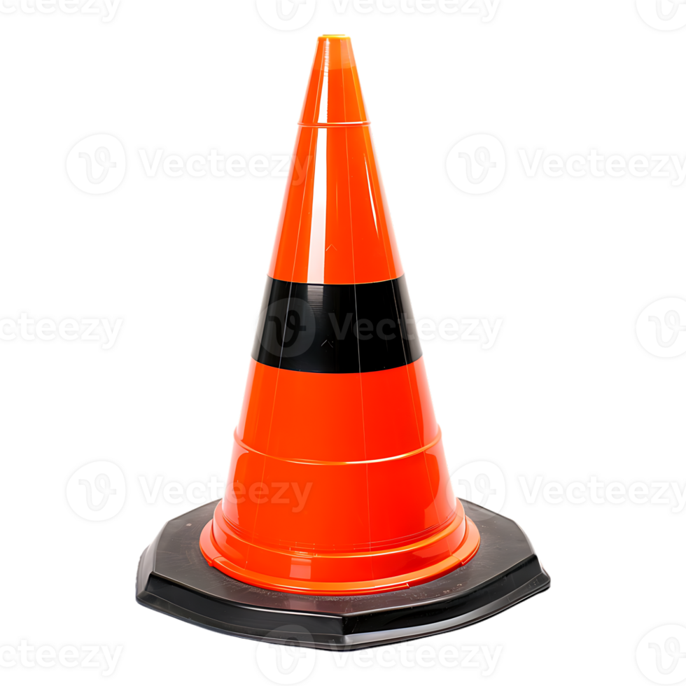 traffic cone isolated on a transparent background png