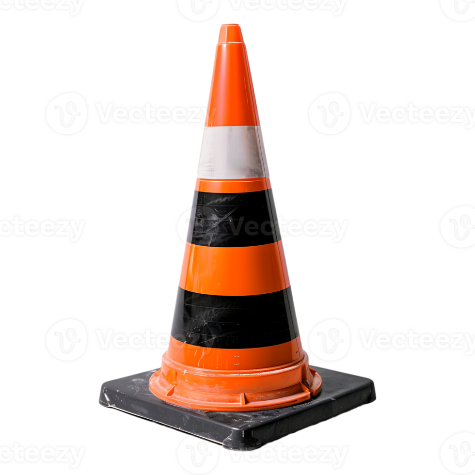 traffic cone isolated on a transparent background png