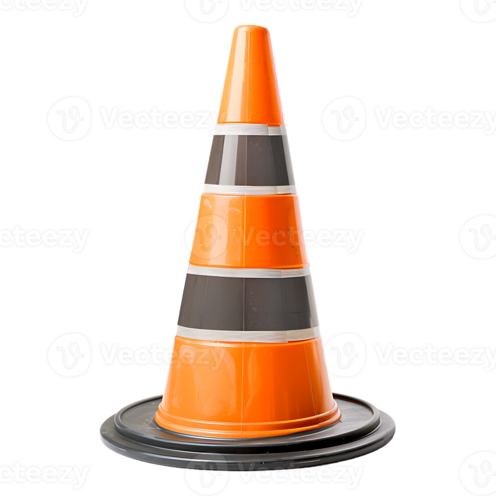 traffic cone isolated on a transparent background png