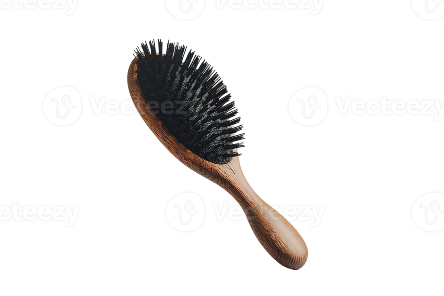 showing a hairbrush isolated against a transparent background png