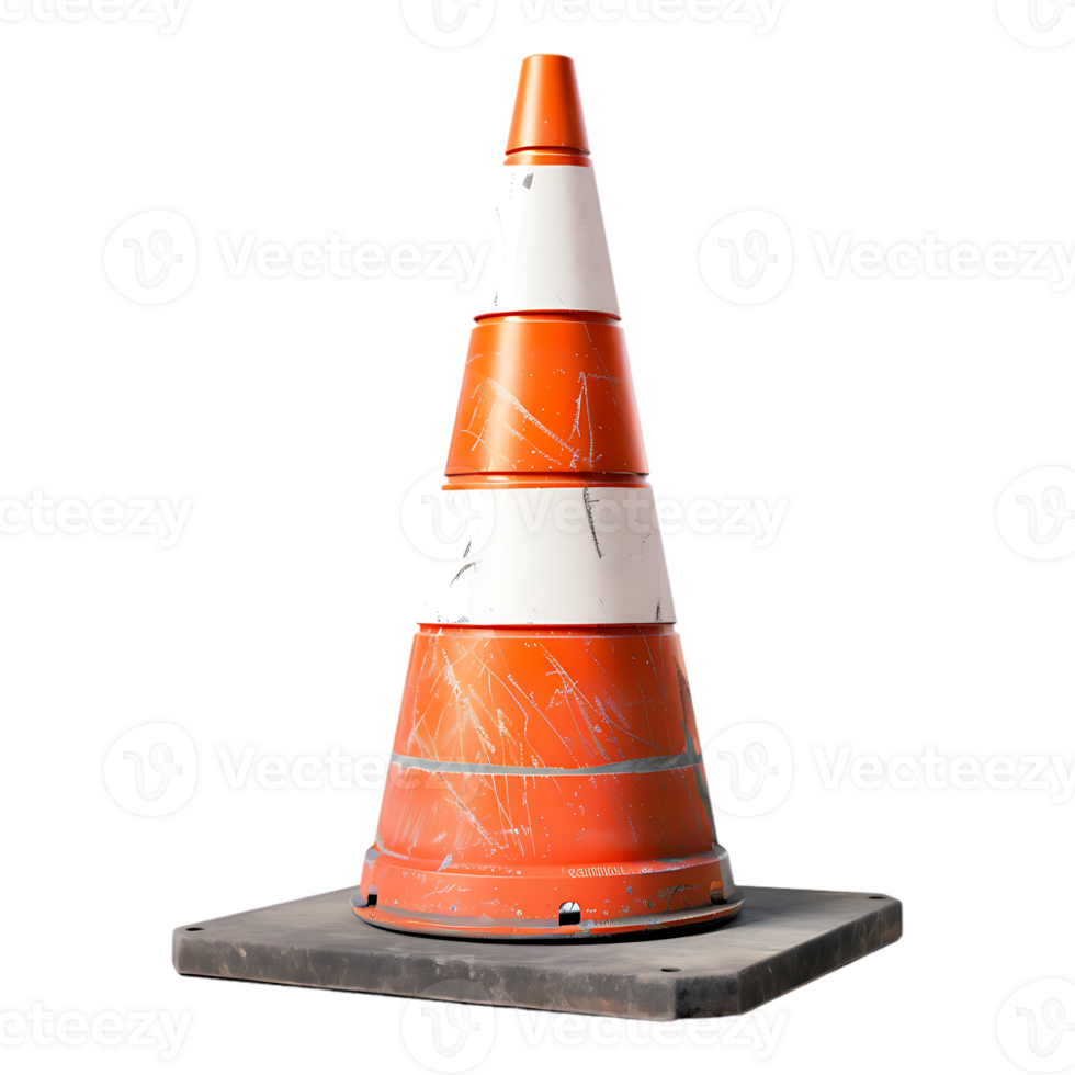 traffic cone isolated on a transparent background png