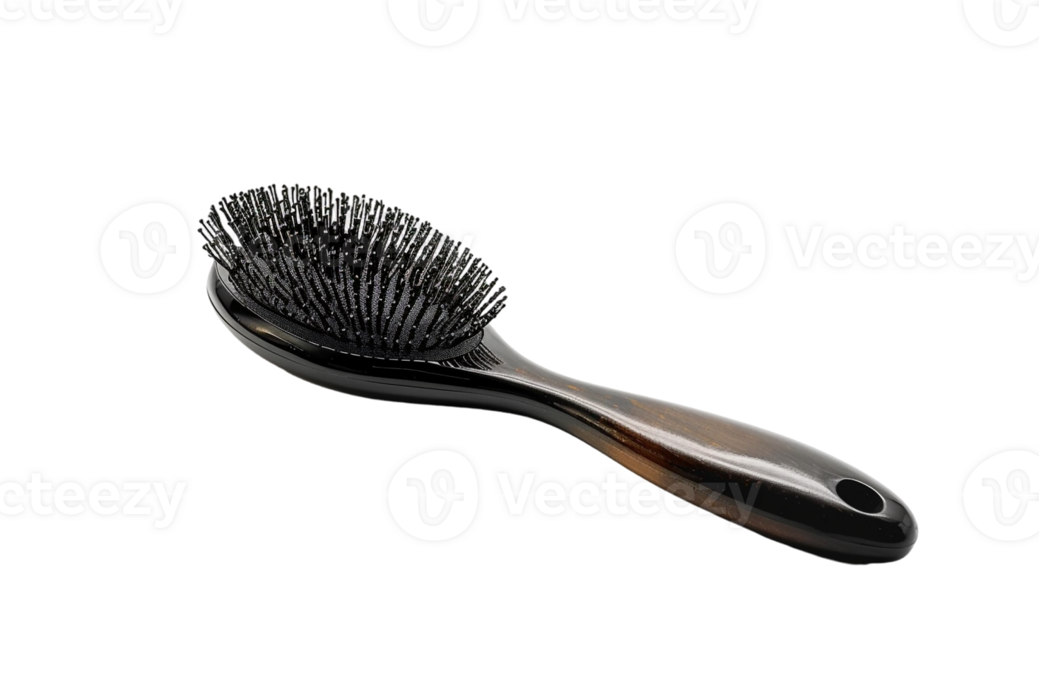 showing a hairbrush isolated against a transparent background png