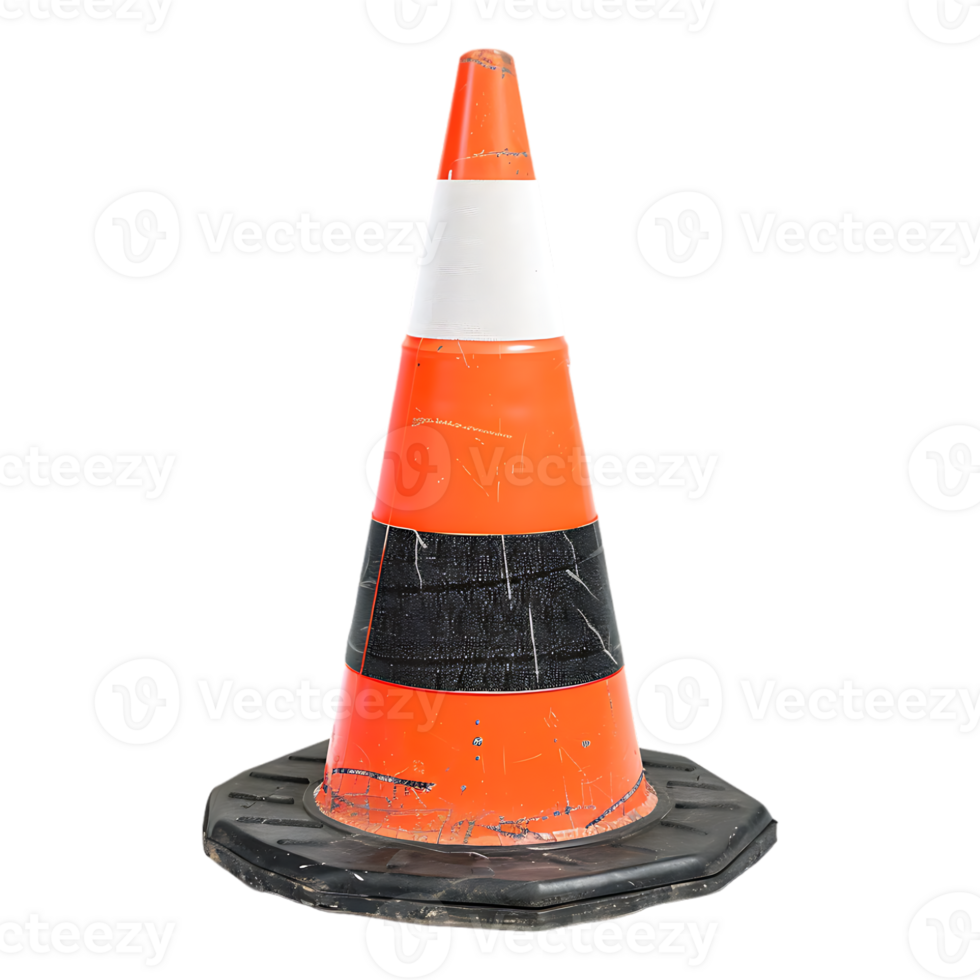 traffic cone isolated on a transparent background png