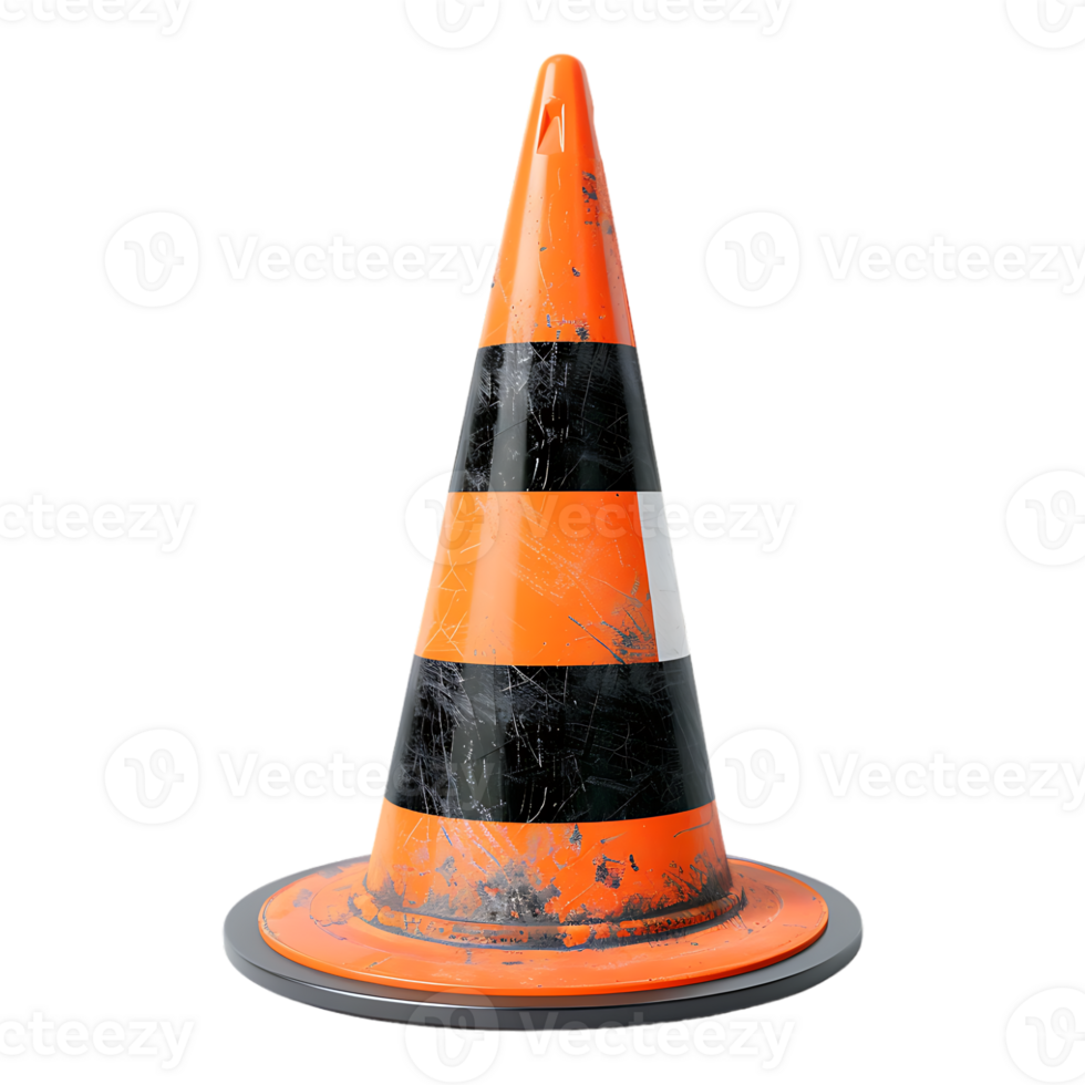 traffic cone isolated on a transparent background png