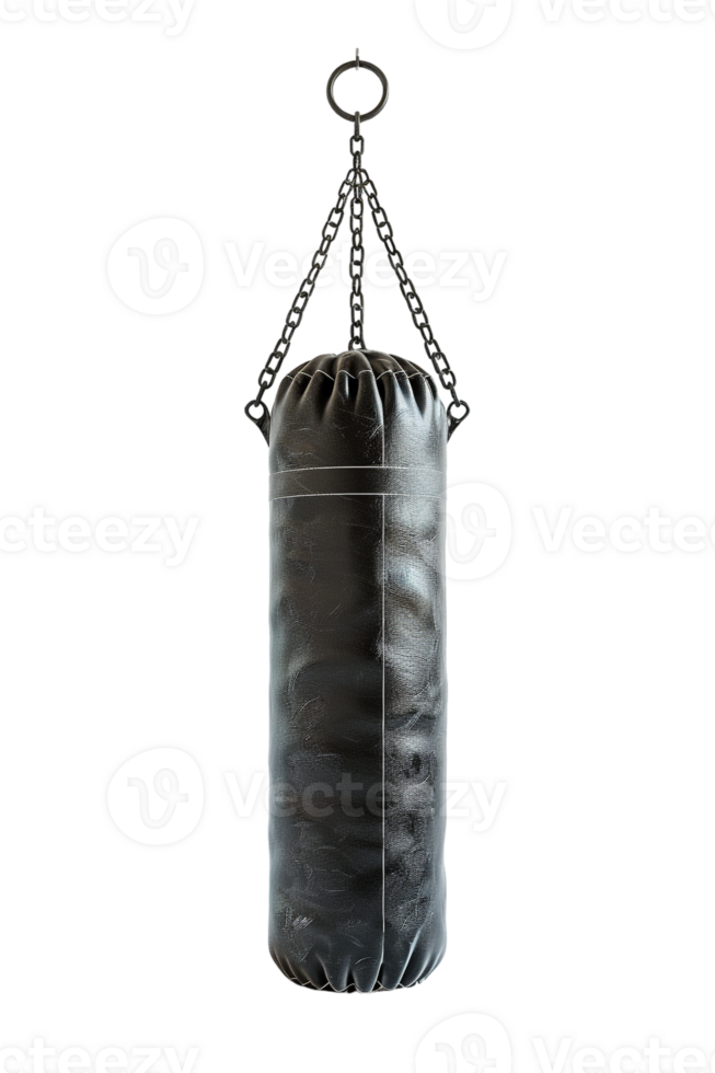 Punching bag, isolated against a transparent background png