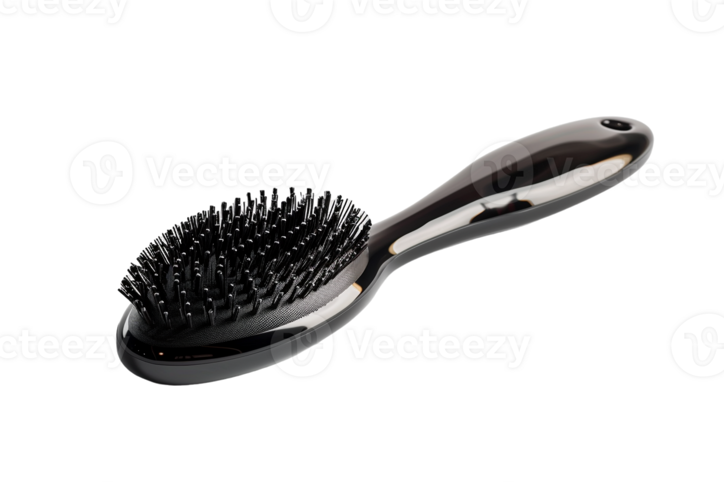 showing a hairbrush isolated against a transparent background png