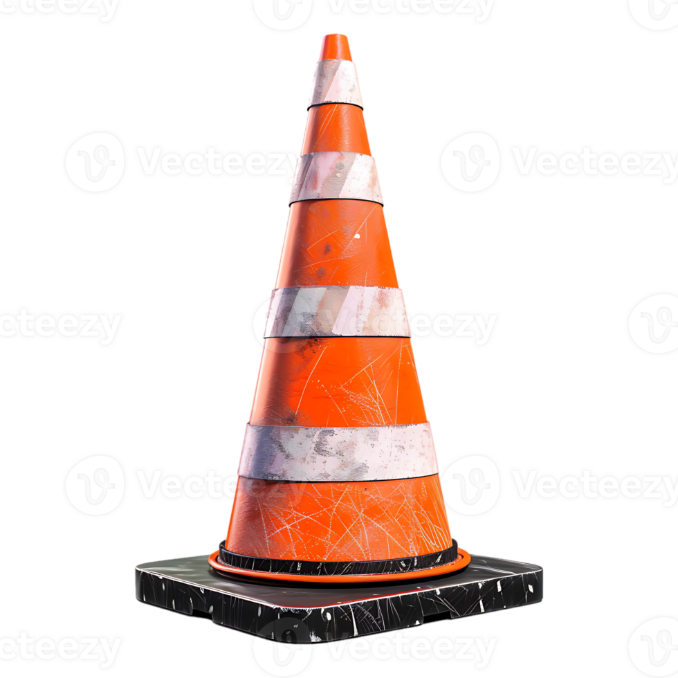 traffic cone isolated on a transparent background png