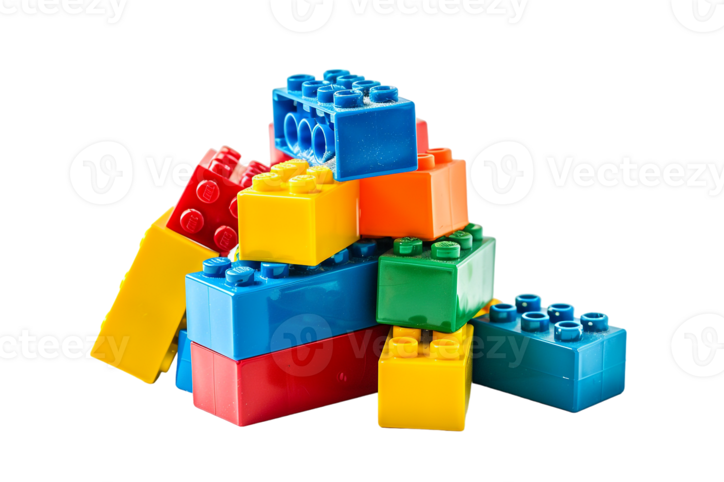 stack of colorful toy blocks, set against a transparent background png
