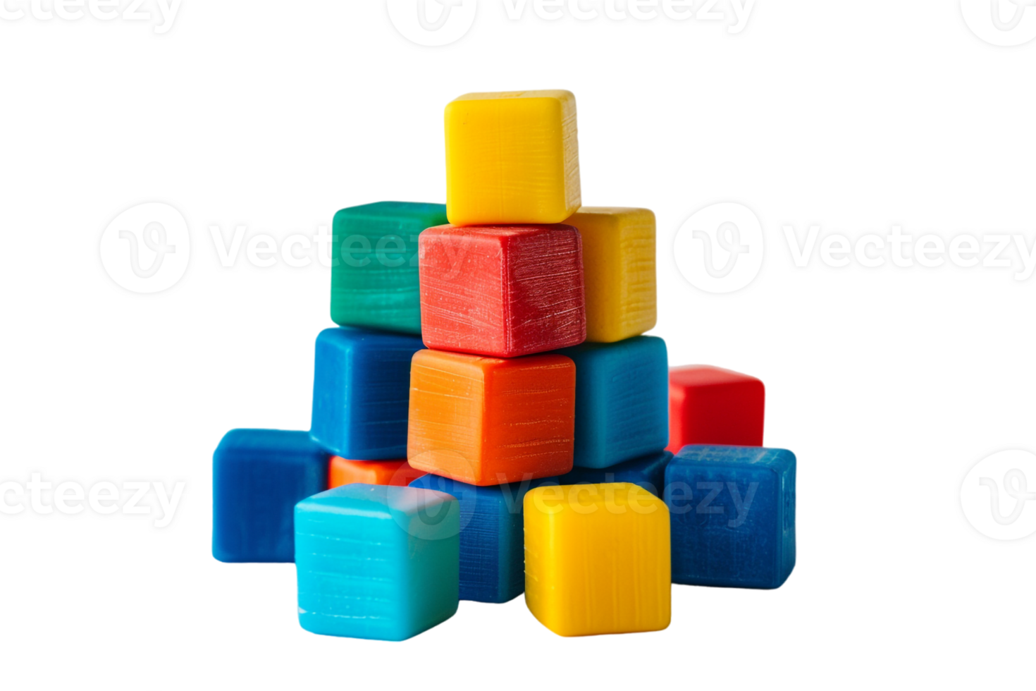 stack of colorful toy blocks, set against a transparent background png